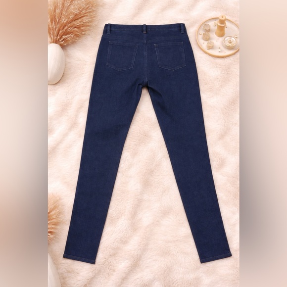 UNIQLO Navy Pull-On Jeggings Size L (30-31) | Skinny Stretch Elastic Waist - Picture 2 of 6